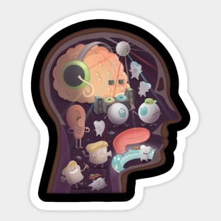 There is a party in my head Sticker